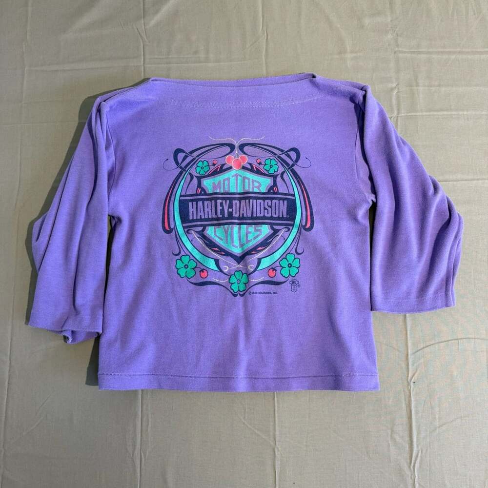 1990s Harley-Davidson Long Sleeve Shirt Purple Citrus Heights CA